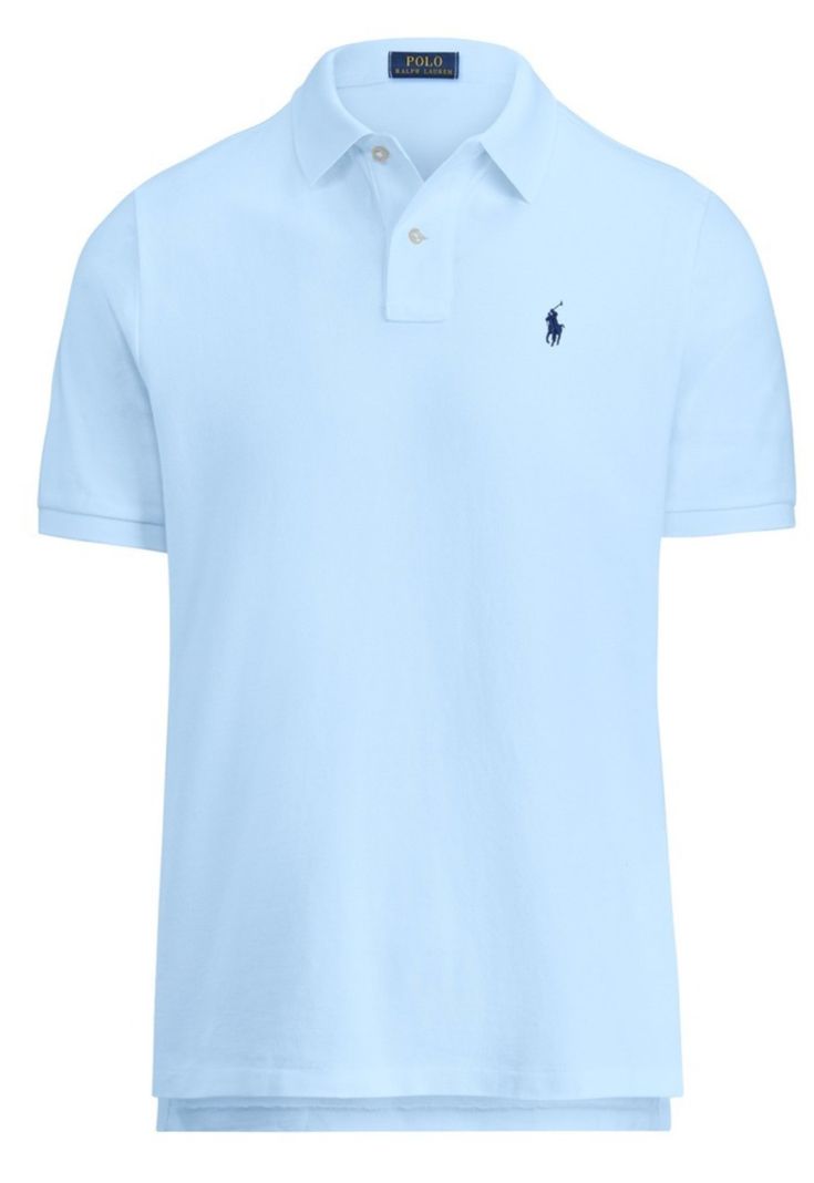Breathable Cotton Pique Men's Polo – Sky Blue