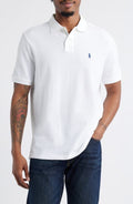 Breathable Cotton Pique Men's Polo – White