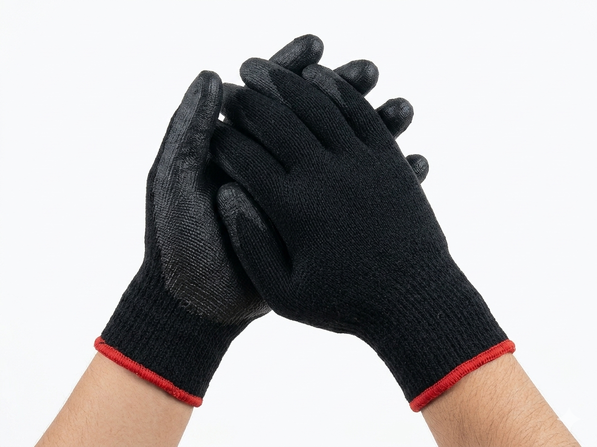 Ingco Nitrile frosted coated gloves Black 013