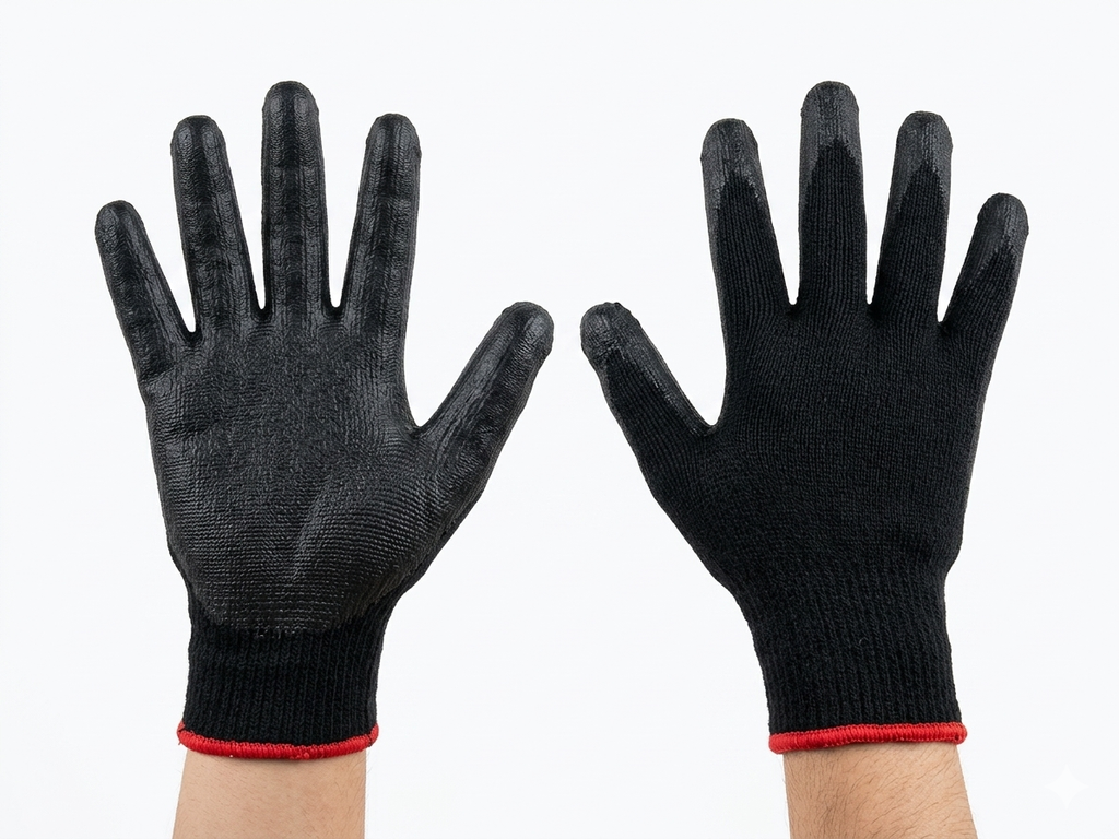 Ingco Nitrile frosted coated gloves Black 013