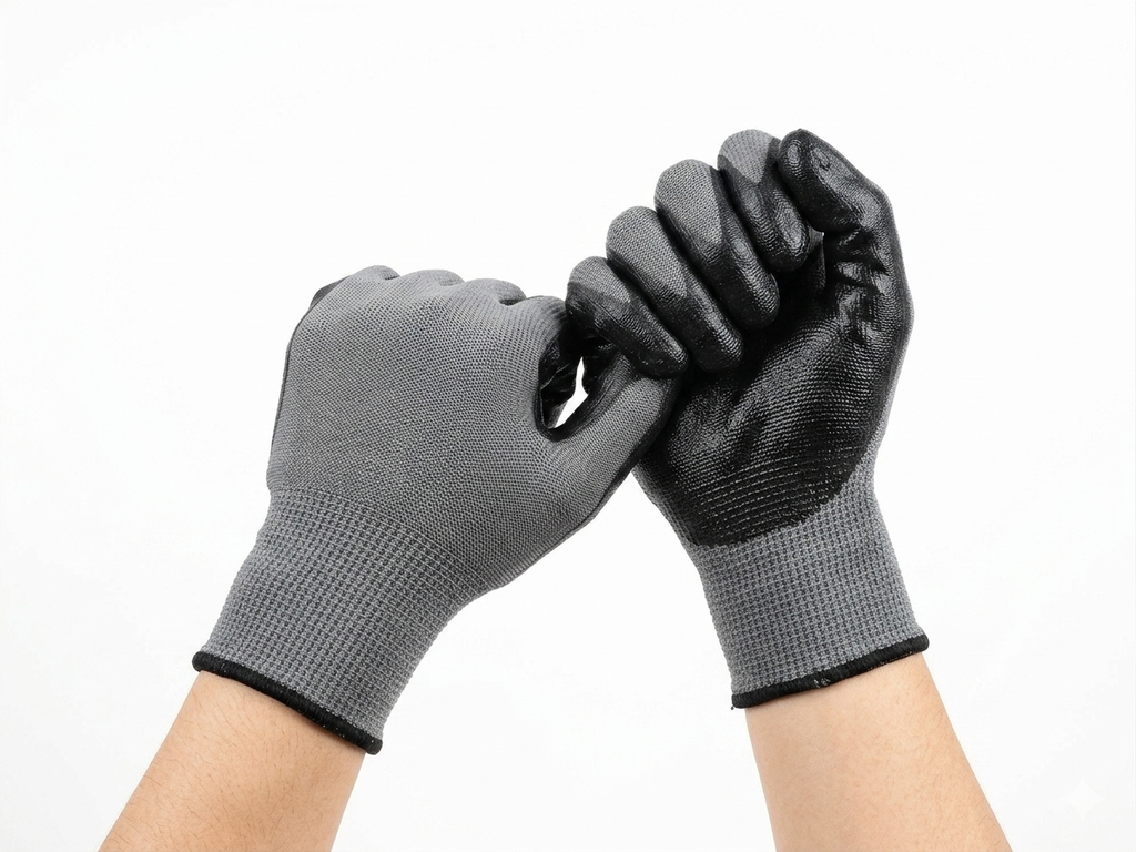 Ingco Nitrile frosted coated gloves gray 011