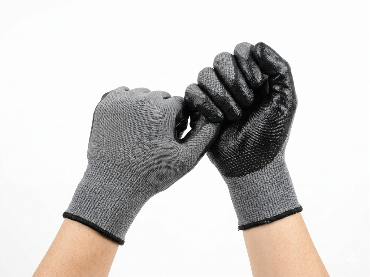 Ingco Nitrile frosted coated gloves gray 011