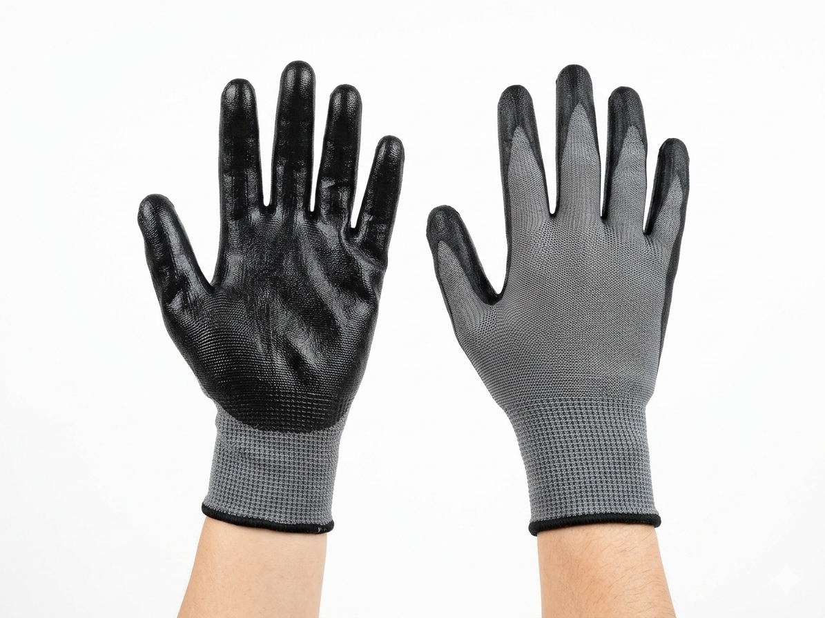 Ingco Nitrile frosted coated gloves gray 011
