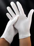 Professional White Cotton Gloves for Handling, Formal Use, and Care - 018